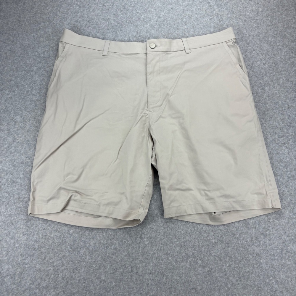 Adidas Go-To Golf Shorts Mens 42 Tan Elastic Waist‎ Breathable Stretch Athletic